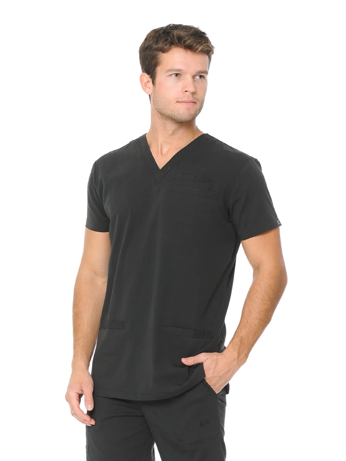 IguanaMed Men's 9400 Icon 3-Pocket Top Tuxedo Black L