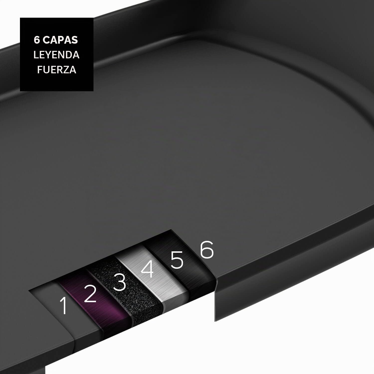 Taurus Great Moments Plancha de asar - Plancha de asar de aluminio fundido, 47x29 cm, mango ergonómico, para todo tipo de fuegos, recubrimiento antiadherente, apta para lavavajillas, libre PFOA, negro