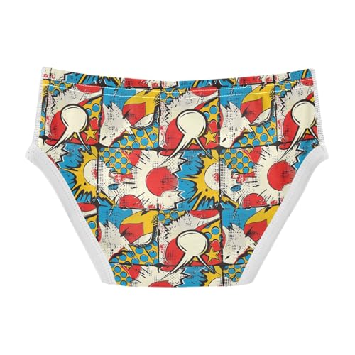 visesunny Boys Cotton Underwear Comic Book Page Printed Toddler Soft Training Briefs Size 2T-8Y for Kids2