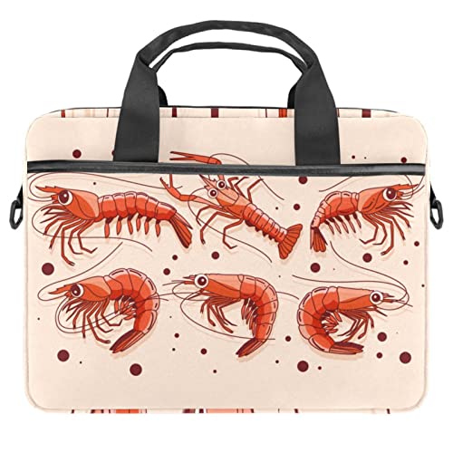 Sacoche ordinateur 13-14 pouces motif crevettes multicolore pour PC portable
