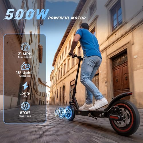 Image of Electric Scooters - Electric Scooter Adults, 1200W /1000W /500W Motor, 28 /25 /21 /18 MPH Top Speed, 10'' /8.5'' Tires, 28 /25 /23 /21Miles, APP Control E Scooter for Teens