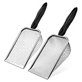 YARNOW 2個 不锈钢 砂铲 異 網目と 角まで届く ハンガー付 で 納 利 な ップ