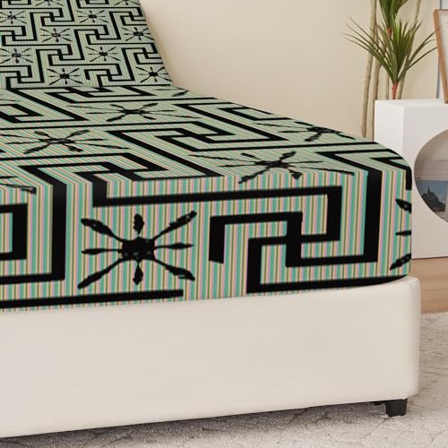 Drap housse microfibre à lignes géométriques pour moderniser la chambre - 4