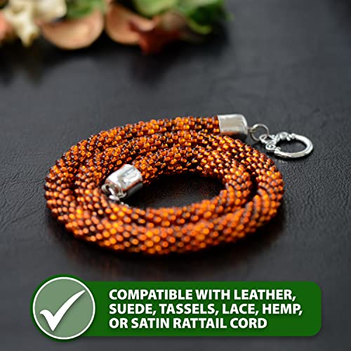 Cord End Cap For Jewelry Making, Kumihimo End Cap Finding Kit For Leather, Tassels; Silver 5Mm To 9Mm 100 Pcs By Mandala Crafts #TOP5