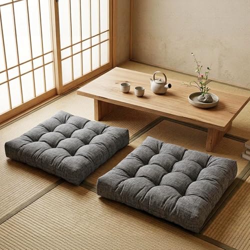 Large Square Floor Cushions Set of 2