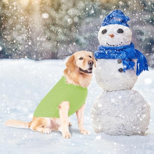 Image of BINGPET Dog Sweater for Large Dogs, Turtleneck Knitted Clothes