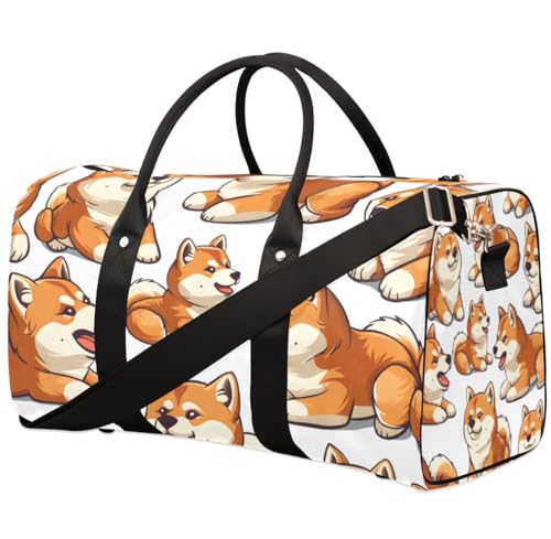 Funny Corgi Travel Duffle Bag for Women Men Gym Duffel Foldable Bag Waterproof Weekender Animals Puppy Dog Duffle Tote2