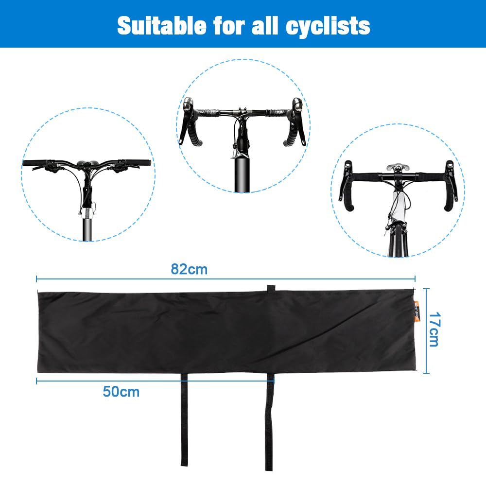 Suuwwn Copertura Protettiva Per Manubrio Bici - 2 Pezzi Impermeabili In Nylon PU 210D Con Fissaggio A Pulsanti - 3