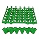 Eierablage,Eierschachtel 5 STÜCKE 28,7 x 28,3 cm Kunststoff Eierkartons 30 Zellen Eierkisten Halter Tablett für Lagerung Transport Home Farm Supplies(Grün)