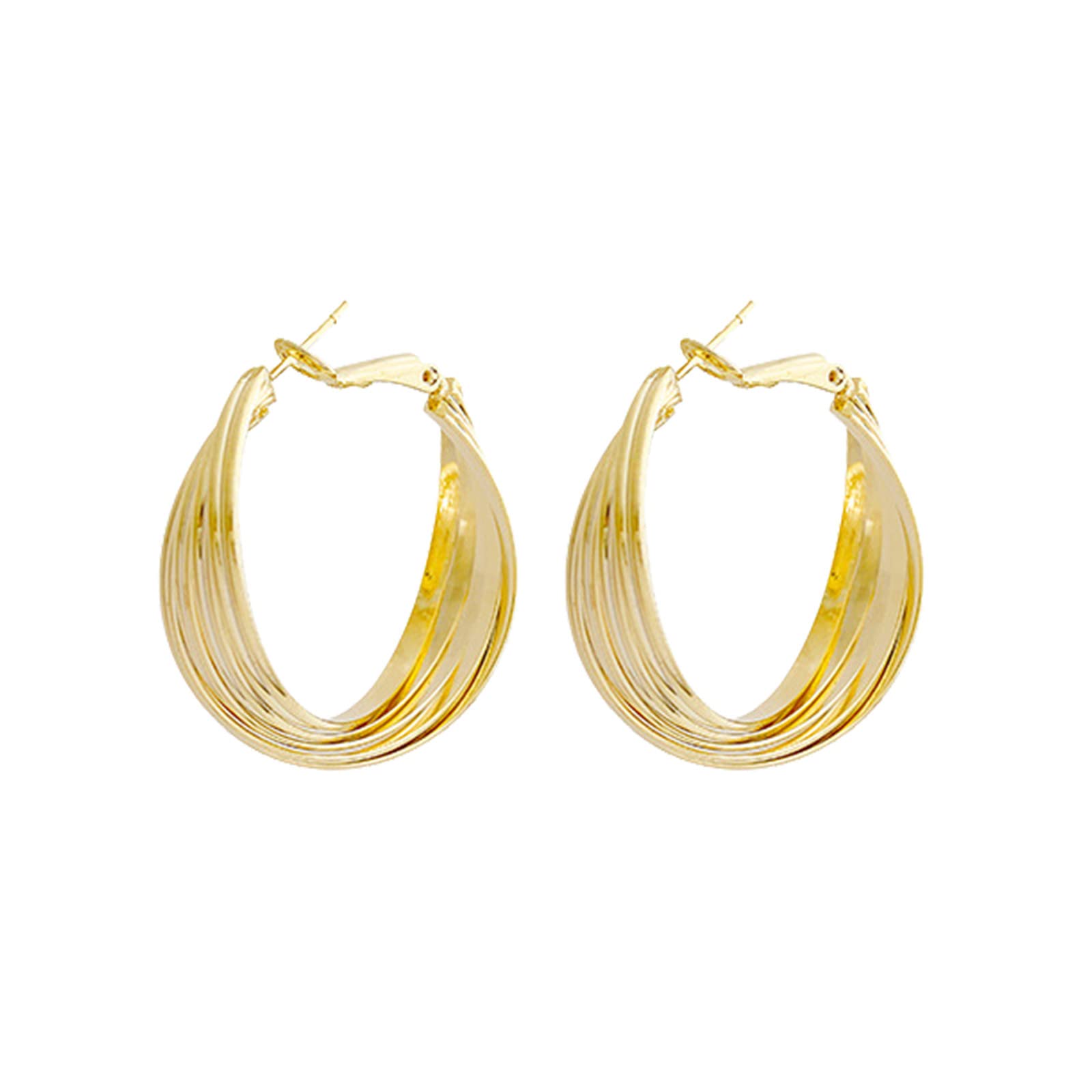 LLXYWJ Pendientes de aro de Gama Alta con círculo Irregular para Mujer, aretes Elegantes, Preciosos