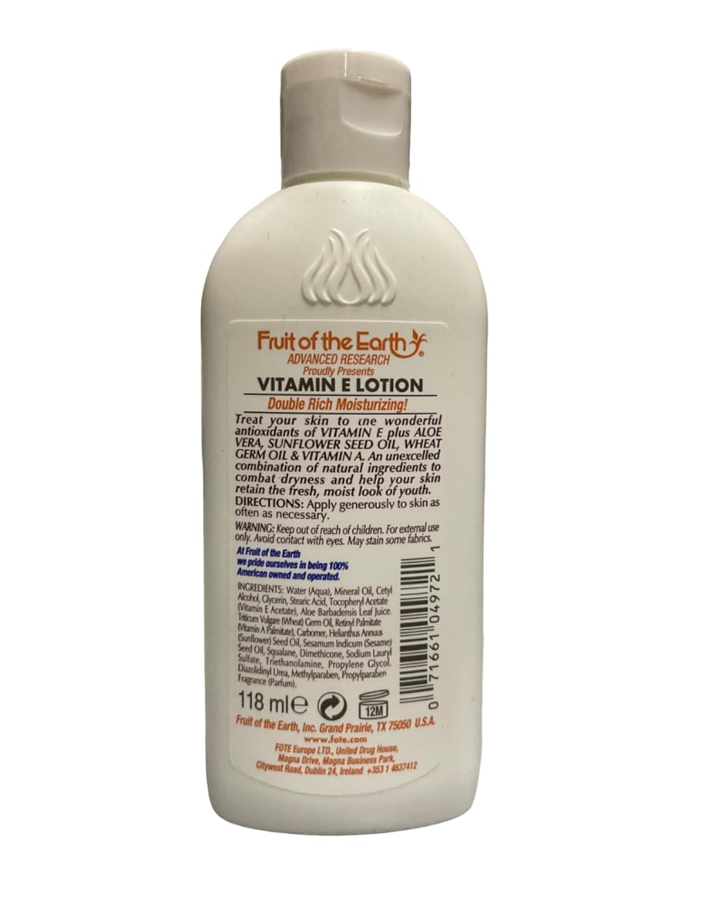 Fruit of the Earth Gentle Healing Vitamin E Lotion 4 oz (Pack of 2) - Image 2