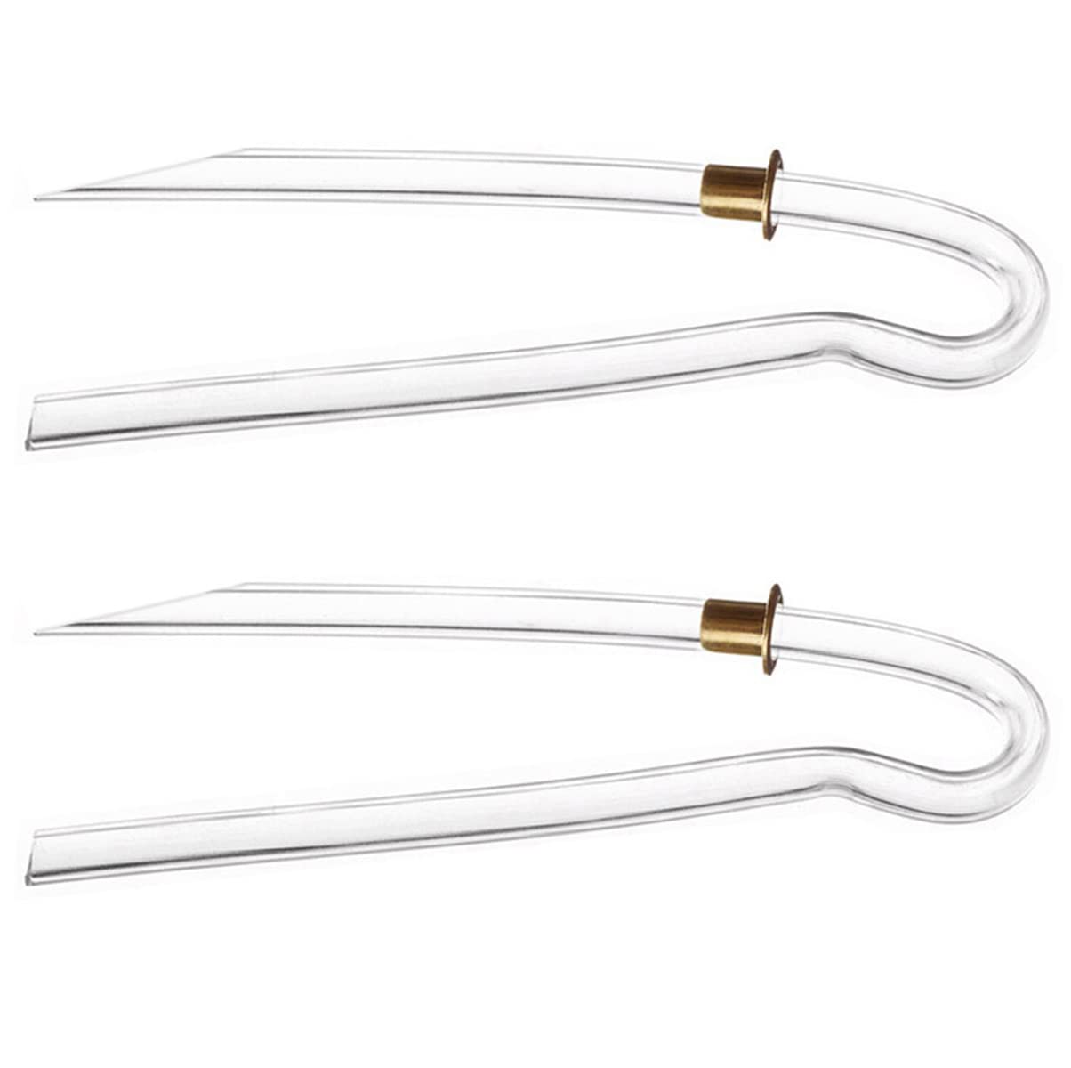 BOBOZHONG Hearing Aid Tubes,2PCS Preformed BTE Earmold Tubing 3.6 x 2 mm Hearing Aid Replacement Tube with Metal Lock Hearing Amplifiers Ear Tubes with Most Hearing Aid Brands