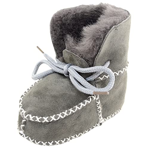 SNUGRUGS Baby/Kinder Schaffell Booties mit Schnürverschluss,...