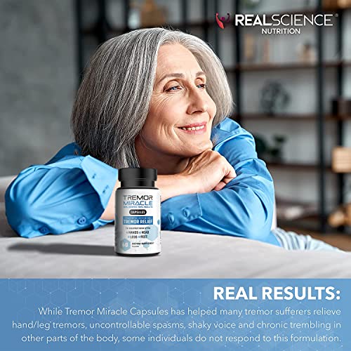Real Science Nutrition Tremor Miracle Capsules - Essential Tremor Herbal Capsule Supplement  For Hands, Legs, Feet, Head Tremors  #TOP5