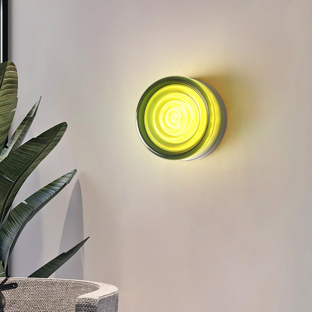 HYJAUSXB LED Wall Light Indoor Round Dimmable Lamp 3000K/4500K/6000K Modern Acrylic Lampshade for Living Room Bedroom Hallway