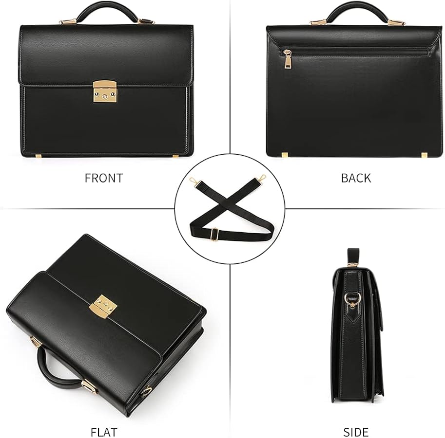Locking leather briefcase Clearance