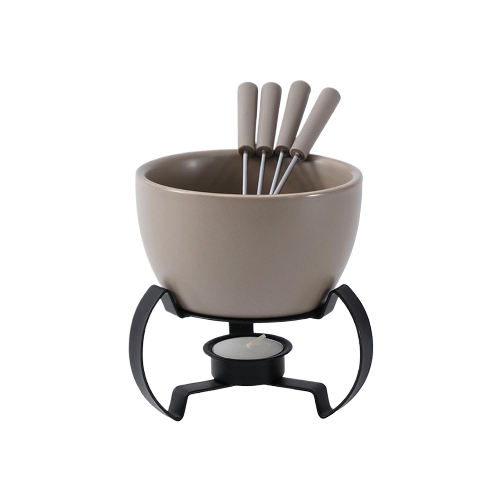 Kubek do fondue Ceramiczny, 450 ml, nadaje się do mycia w zmywarce, słodki kubek do fondue do topienia sera, masła, deseru, kremu, domu, kuchni, biura, na imprezę, kemping, piknik, urodziny, Boże
