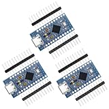 Hosyond 3pcs Pro Micro ATmega32U4 for Leonardo 5V 16MHz Development Board Micro-Controller Compatible with Arduino IDE