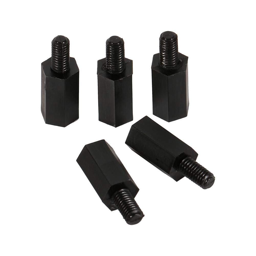 Dadi in Nylon M3 Maschio Femmina Distanziatore Esagonale in Nylon Confezione 100 Nero Distanziatori Distanziatori Assortiti Kit 10 mm + 6 mm