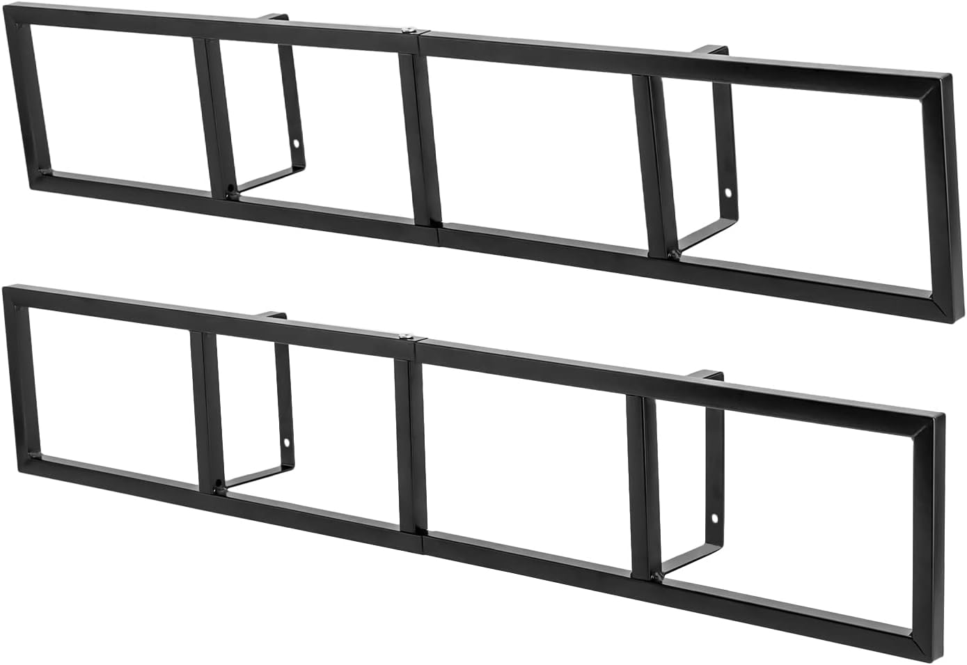 2Pcs Wall Mount 34 Inch Media Storage Rack, CD DVD Organizer Metal Floating Shelf, Cube Storage Organizer Shelf