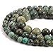 HAAMIIQII 60pcs 6mm Natural African Turquoise Stone Beads Round Loose Gemstone Beads for Jewelry Making Strand 15 Inch