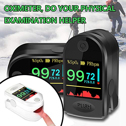 Fingertip_Pulse_Oximeter, Fingertip Blood Oxygen Saturation Monitor(Sp_O2) PR_PI Heart-Rate Monitor, Portable Digital Reading LED Screen Display - Thumbnail 7