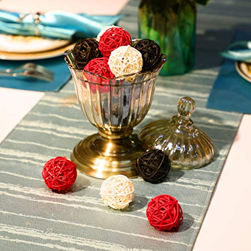 Yaomiao 15 Pieces Wicker Rattan Balls Decorative Orbs Vase Fillers For Craft thumb #4