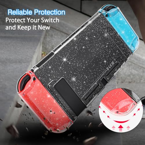 Dlseego 1195 Dockable Crystal Case For Nintendo Switch, Glitter Bling Cover thumb #5