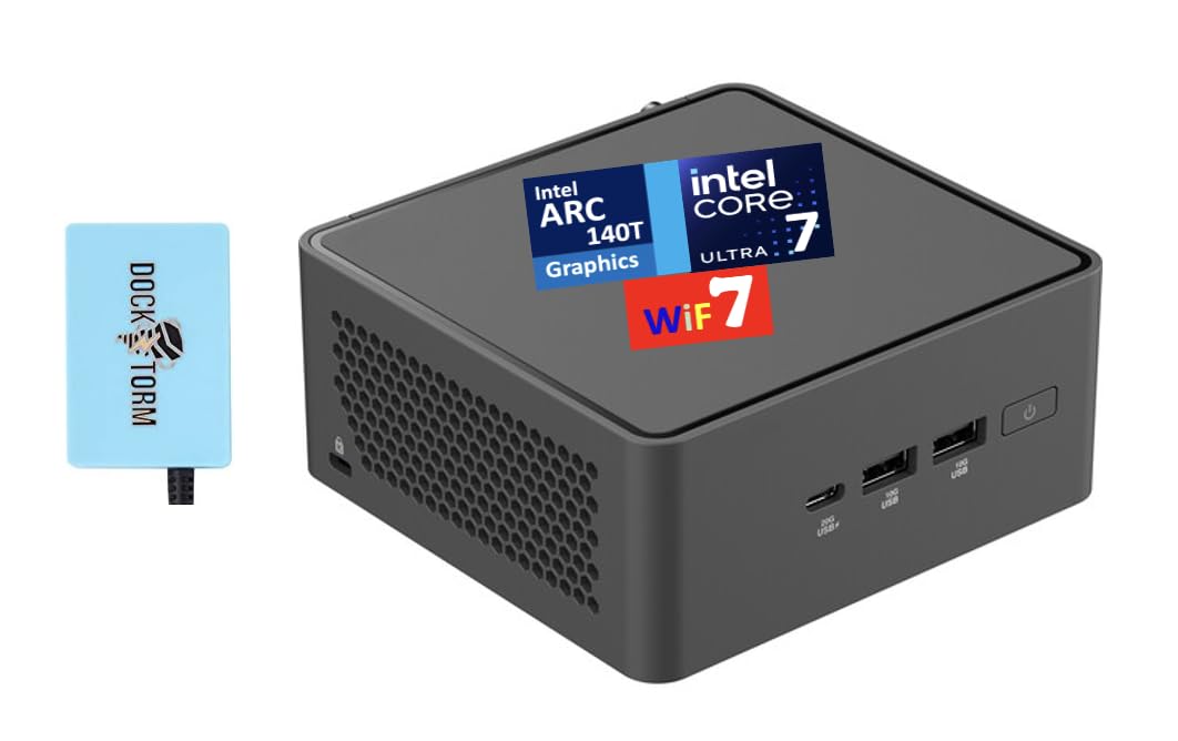 asus nuc 15 pro ai business mini desktop (intel ultra 7-255h, intel arc 140t, 16gb ddr5, 2tb pcie ssd, win 11 home) w/dkz usb port expander