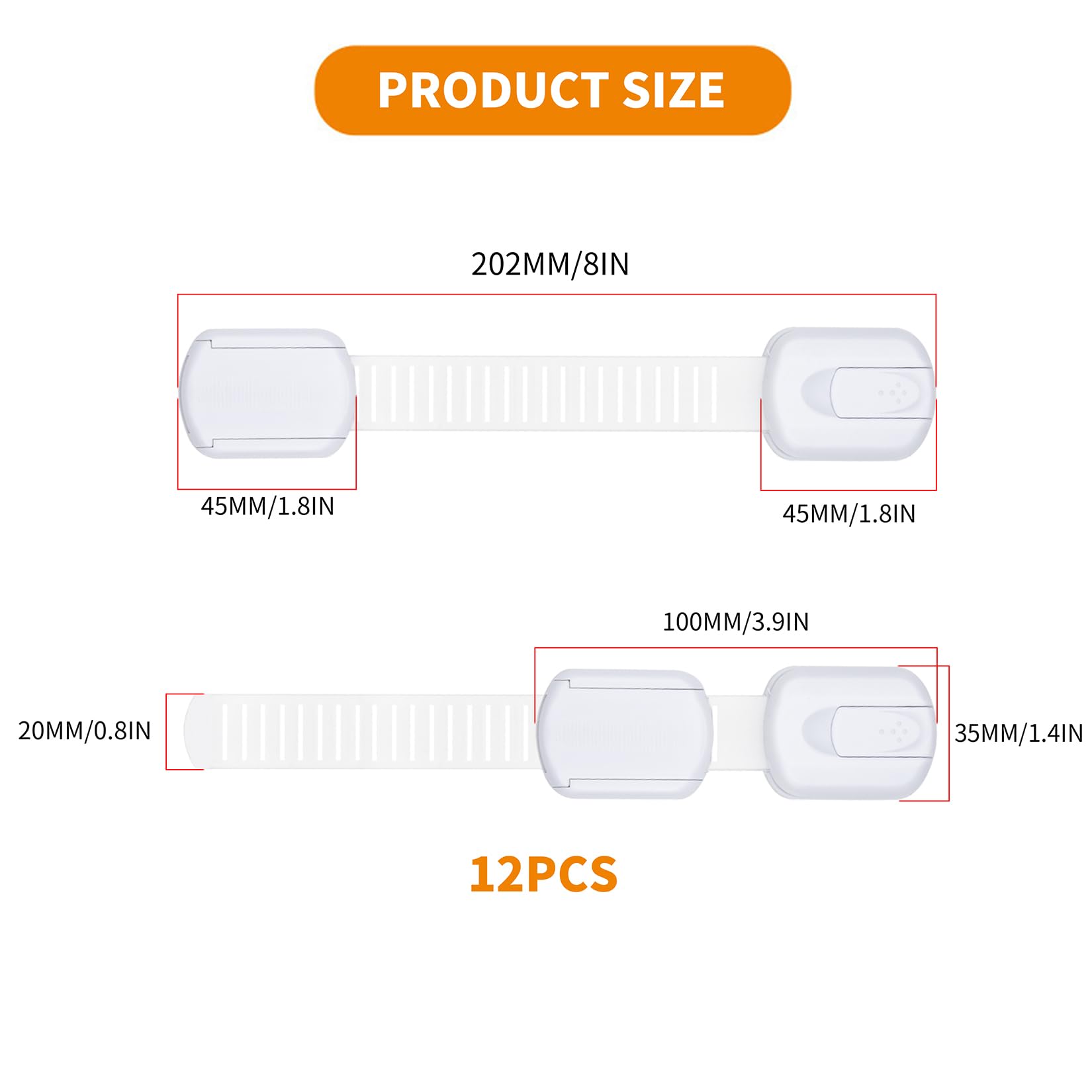 Blocca Cassetti Per Bambini - 12 Pezzi Sicurezza, Adesivi Per Armadi, Frigorifero E Ante - Foto 6