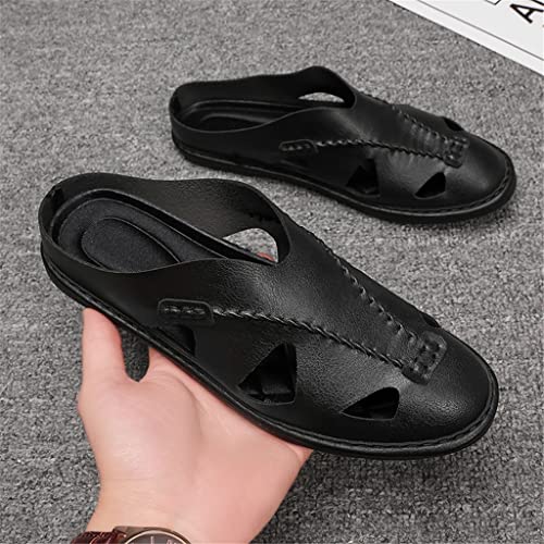 Slip On Half Shoes for Men Microfiber Leather Casual Breathable Mens Slip-ons(9code 9.5code)3
