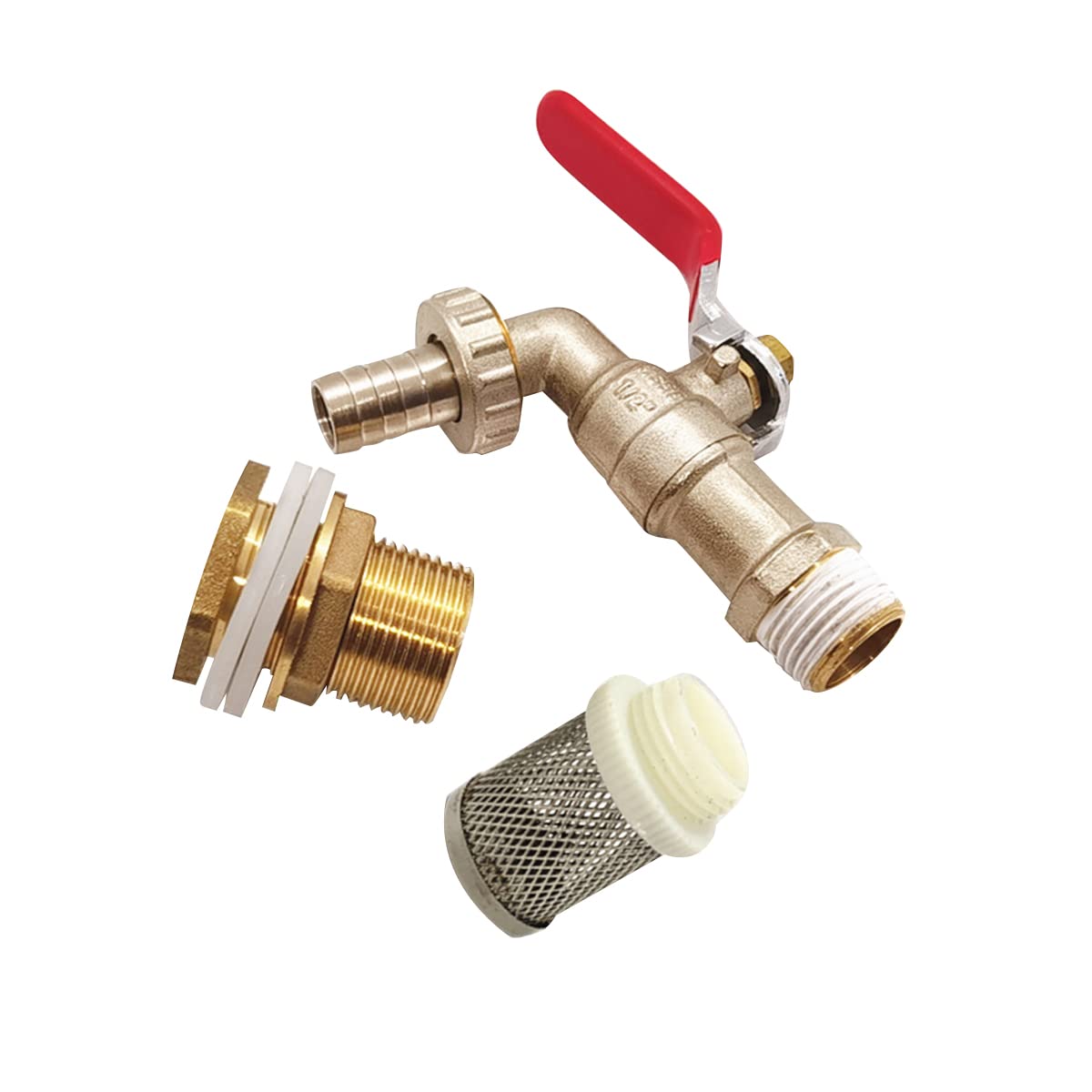 MACHSWON IBC Wassertank Adapter – 3/4 Zoll, Für 1000 L Tonnen, Aus Kunststoff, Verbindungsstück Für Schläuche