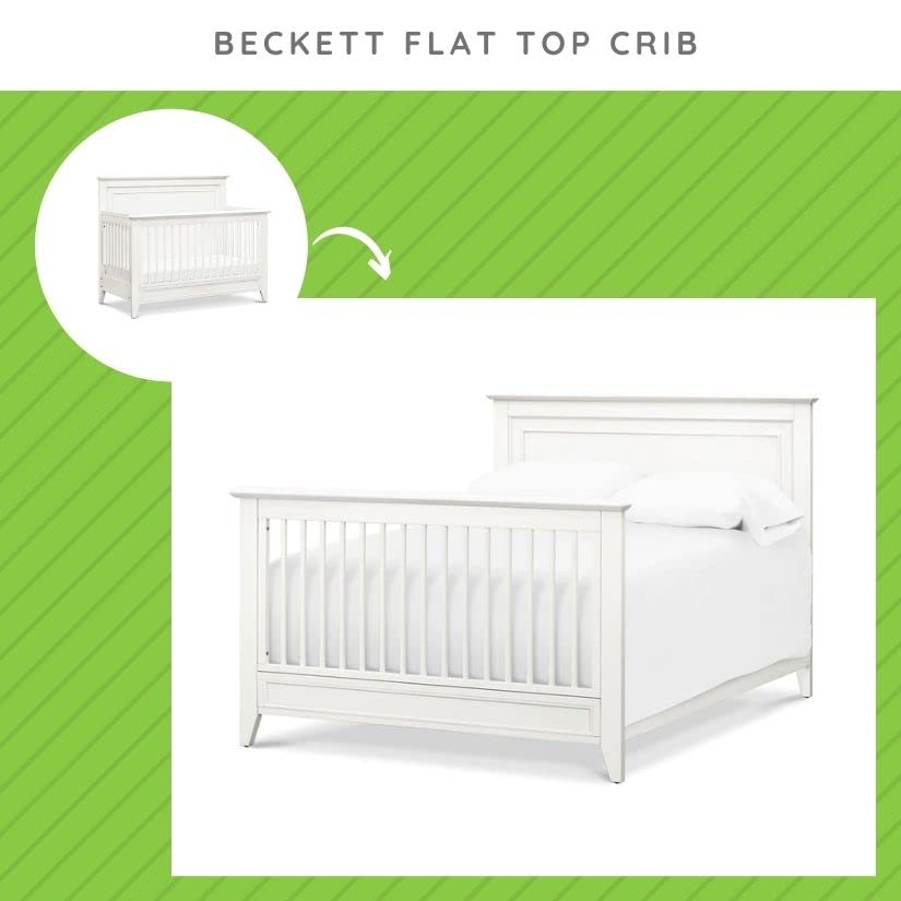 Image of Full-Size Conversion Kit Bed Rails for Monogram by Namesake, Formerly Franklin & Ben Convertible Cribs - Solid Wood Rail - Toddler & Adult Bed Rail for Full-Size Beds (Warm White)