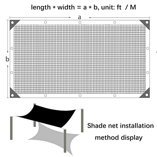Vela de sombra rectangular negra de 5x12 m con tejido HDPE transpirable 4
