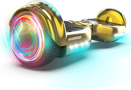 Miniatura 23 de Hoverstar Aeropatineta Bluetooth, ruedas LED, color cromado, autoequilibrio, scooter para niños, adolescentes (negro cromado)