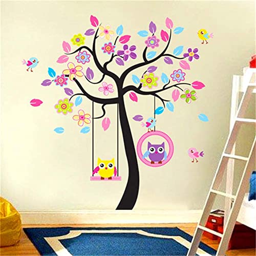Vinilo decorativo búho para pared, removible, 67x63 cm miniatura 3