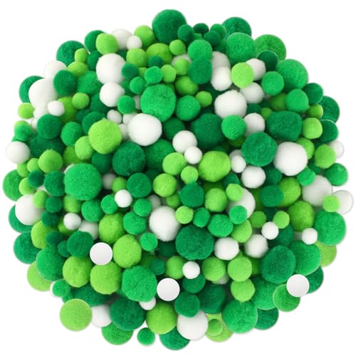 UPINS St. Patrick's Day Pom Poms Balls,600 Pieces...