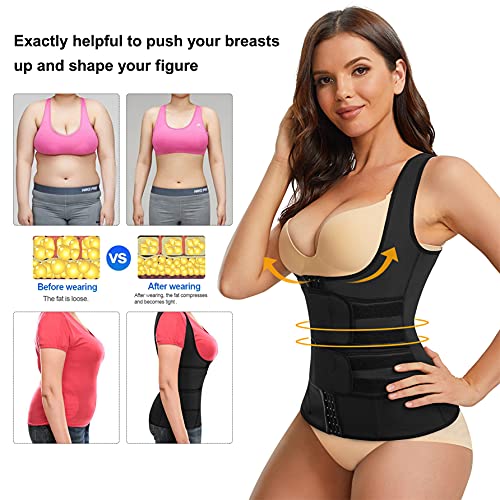 Eleady Waist Trainer Vest for Women Corset Trimmer Belt Slimming Body Shaper Tummy Control Cincher Workout Girdle2