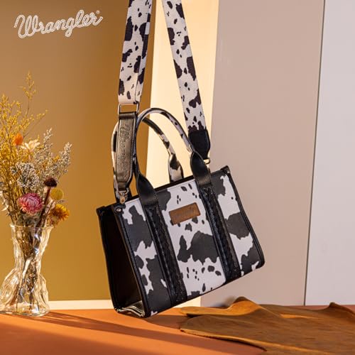 Image of Montana West x Wrangler Tote Bag for Women Western Cow Print Purse Designer Top Handle Handbags