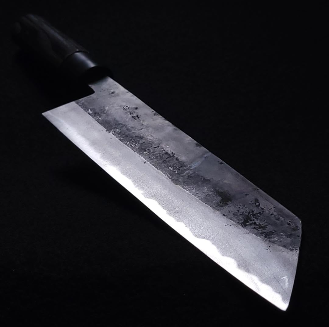 Amazon.co.jp: 白紙2号 黒打 切付包丁 240㎜ #1516 焼栗柄 日本製  