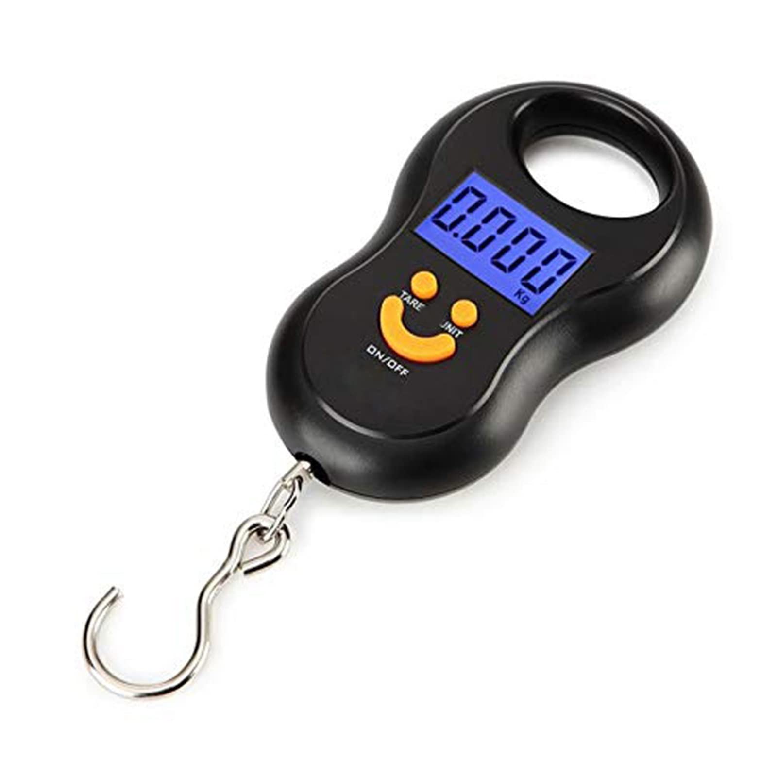 szc Balanzas for Peso Corporal Portátil 50Kg 10g Balanza Colgante Balanza Digital Retroiluminación Pesos de Pesca Electrónicos Balanza de Bolsillo 40kg 100g Balanzas de Equipaje Negro Básculas
