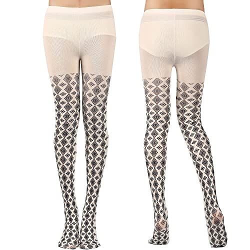 Image of Sahabowi Women Tights, Sheer High Waist Pantyhose, Vintage Control Top Stockings, Siwa 4