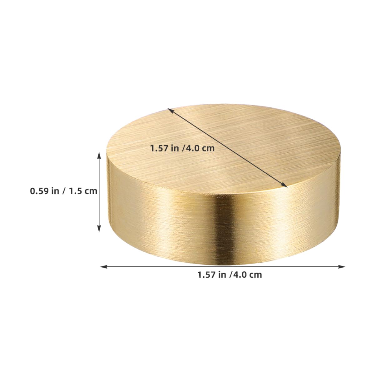 Fermacarte Rotondo in Ottone Dorato 3 Pezzi per Calligrafia | Peso per Fogli, Finitura Minimalista Elegante, per Tavolo Salotto e Lavoro in Ufficio