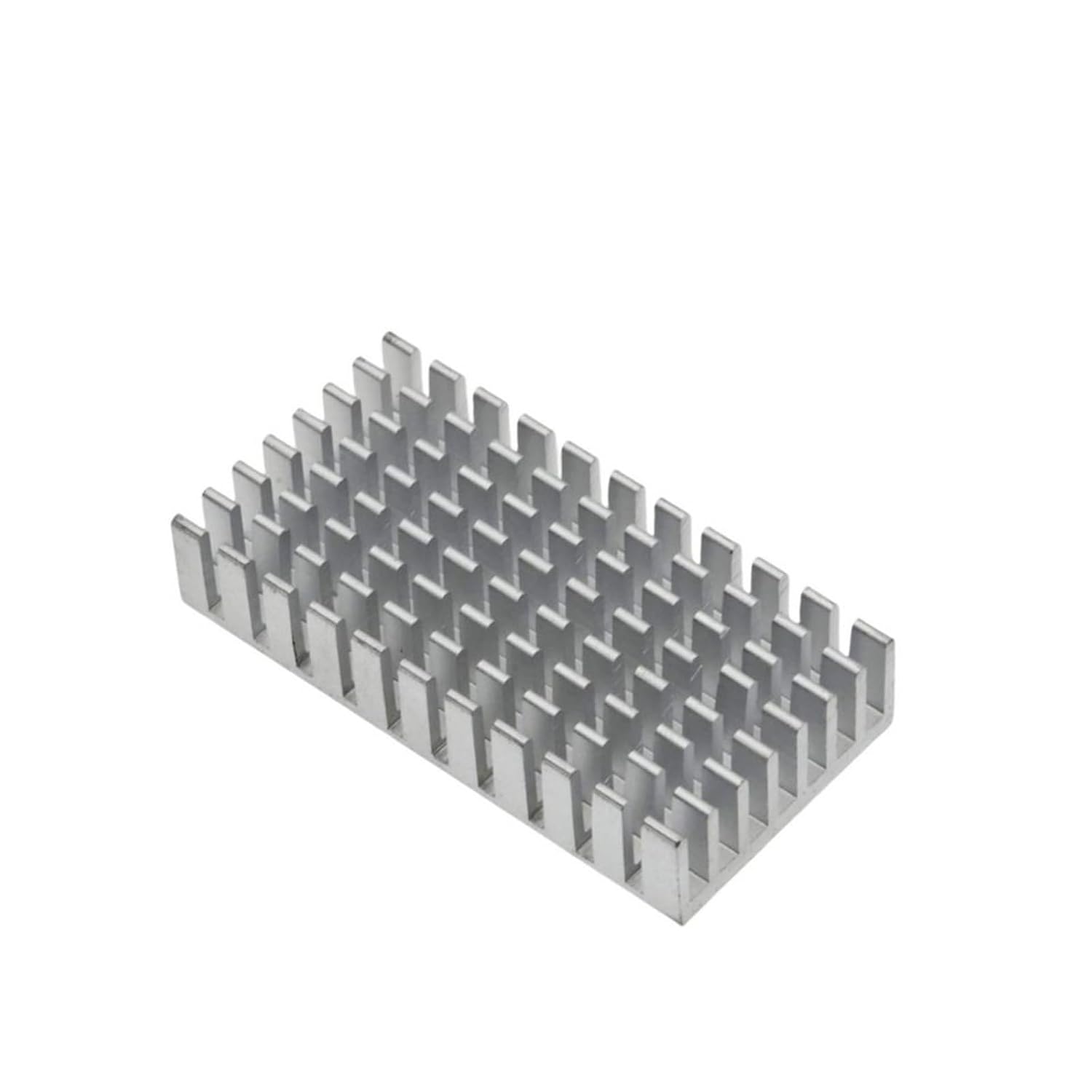 Aluminium Heat Sink 10PCS Electronic Heatsink Radiator Cooler 1.96 * 0.98 * 0.3in Silver Slot for Electronic Chip IC LED Computer