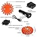 Rechargeable LED Road Flares, Flashing Emergency Warning Light, Roadside Safety Disc, Magnetic Base With Storage Bag for Car Truck Boat -3 Pack