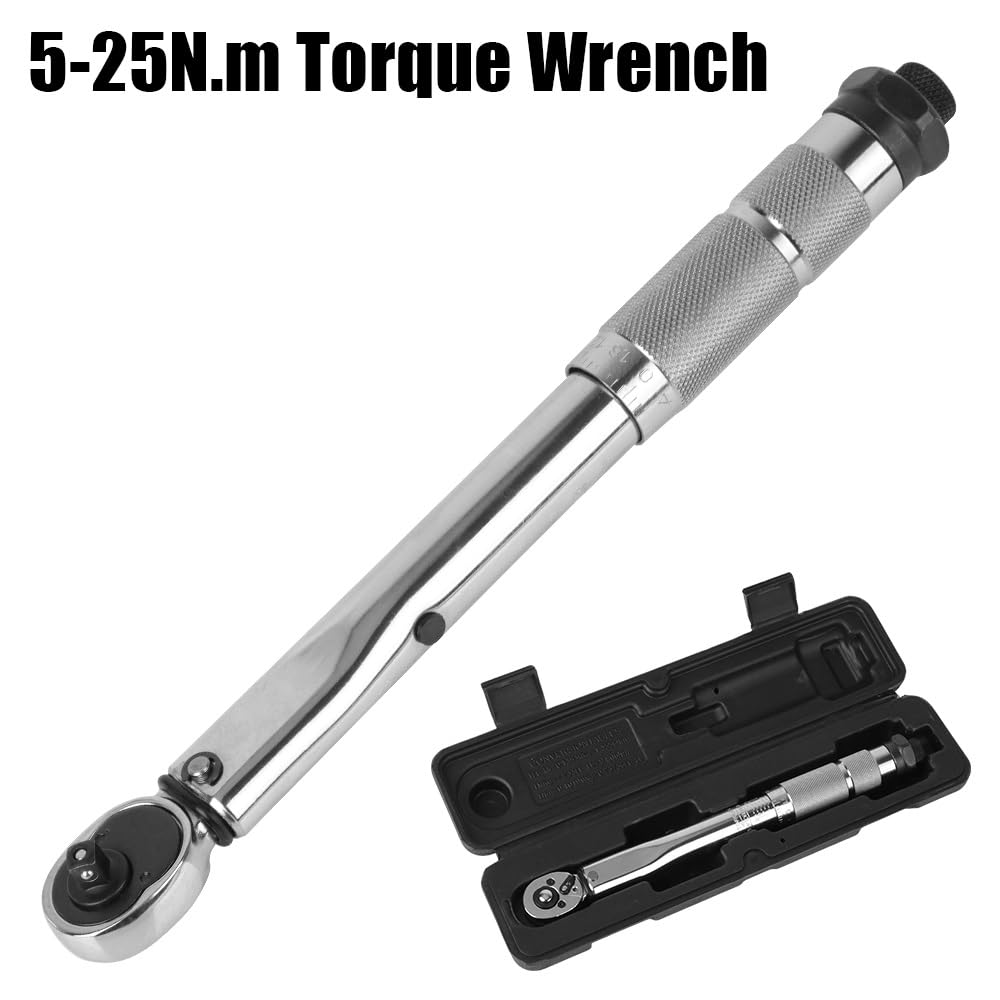 Telescopic Ratchet Regulowany klucz dynamometryczny Napęd 1/4'' 5-25N.m Klucz mikrometryczny Narzędzie ręczne Demontaż samochodu mały klucz dynamometryczny(Wrench)