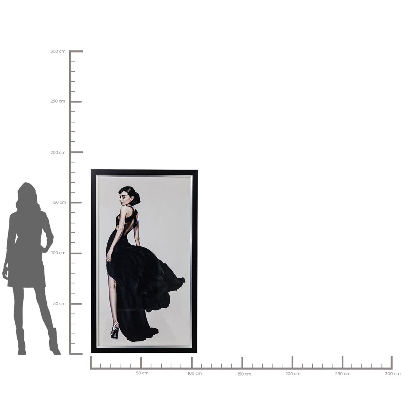 Kare Design Picture Frame Diva, Black, Art Print with Black Frame