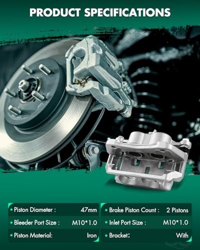Image of SCITOO 19B3826A Front Left Disc Brake Caliper w /Bracket Fit For Acura For MDX 2014-2019,For Honda For Pilot 2016-2019,For Honda For Ridgeline 2017-2019, Double Pistons