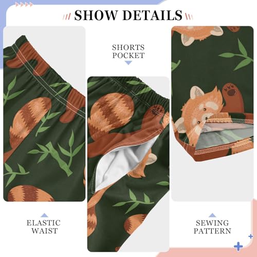 Red Pandas Graphics Boys Track Pants Toddler Casual Pants Sweatpants Kids Athletic Pants for 6-8 Years4