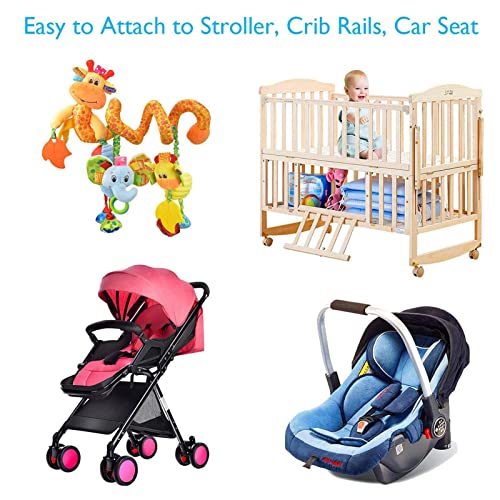 Brinquedo de pelúcia espiral – Ornamento de girafa para carrinho de bebê com caixa de música | Brinq